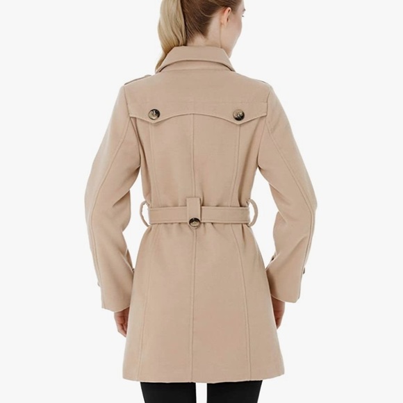 WANTDO tan classic belted trench coat size small new with tags - Picture 5 of 16